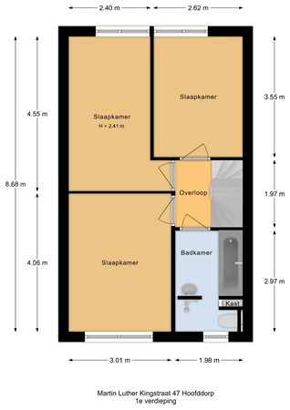 Floorplan - Martin Luther Kingstraat 47, 2131 TJ Hoofddorp